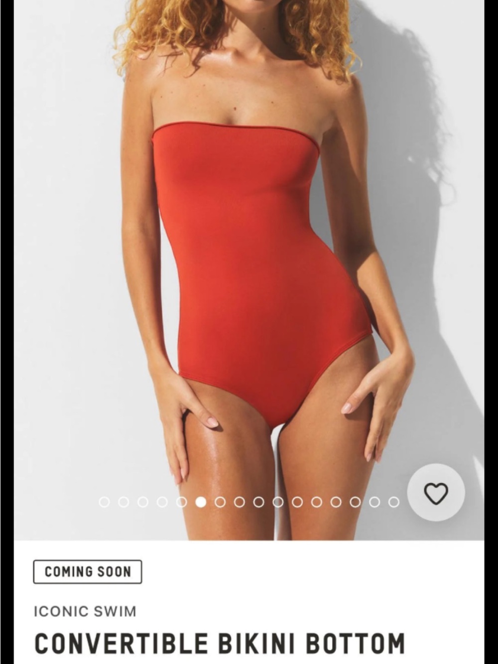 SKIMS Strapless One-Piece Swimsuit in Red